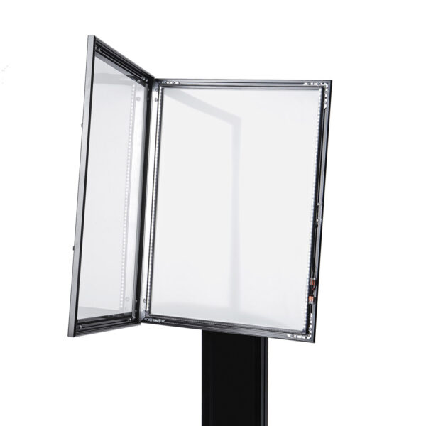 Speisekartenkasten Freistehend LED Schwarz
