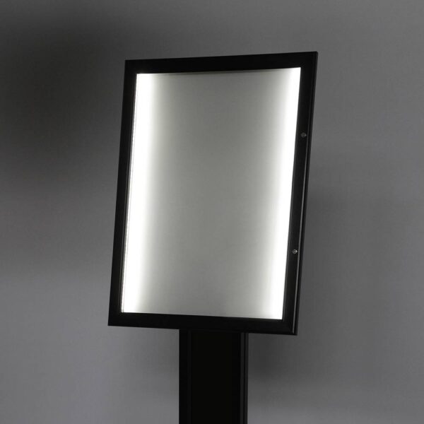 Speisekartenkasten Freistehend LED Schwarz