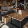 Holz T-Form Menü Tischaufsteller A6 Hochformat Holz T-Form Menü Tischaufsteller A6 Hochformat