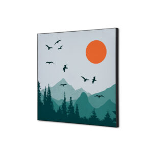 TFR22W400-SET-I25_1.jpg Spannstoff Wanddekoration SET 40 x 40 Sonne und Vögel