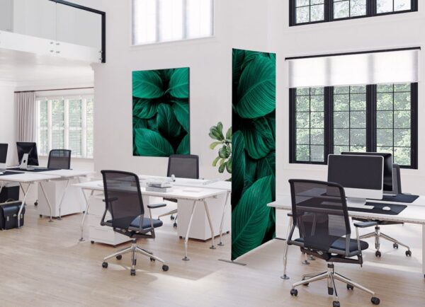Spannstoff Wanddekoration SET 40 x 40 Botanische Blätter Grün Spannstoff Wanddekoration SET 40 x 40 Botanische Blätter Grün