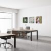 Poster,On,Modern,Office,Interior,Wall,Mock,Up.,Conference,Table. Spannstoff Wanddekoration SET 40 x 40 Pinke Blume Erica