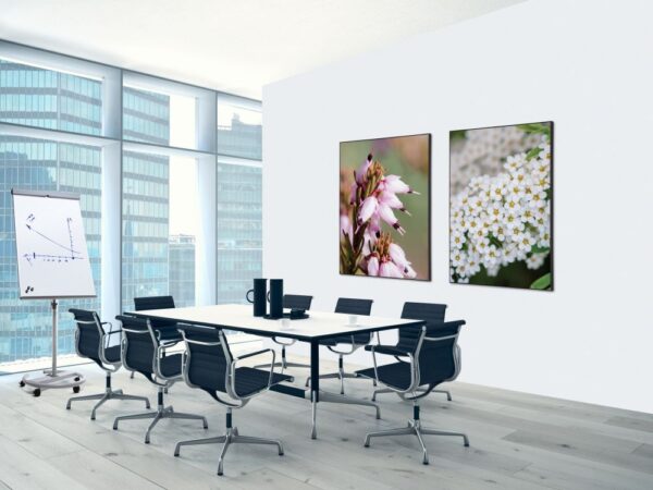 Spannstoff Wanddekoration SET 40 x 40 Pinke Blume Erica Spannstoff Wanddekoration SET 40 x 40 Pinke Blume Erica