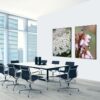 Spannstoff Wanddekoration SET 40 x 40 Pinke Blume Erica Spannstoff Wanddekoration SET 40 x 40 Pinke Blume Erica