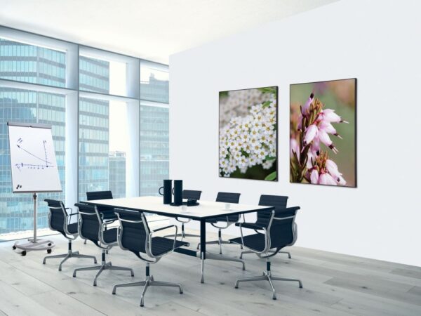 Spannstoff Wanddekoration SET 40 x 40 Pinke Blume Erica Spannstoff Wanddekoration SET 40 x 40 Pinke Blume Erica