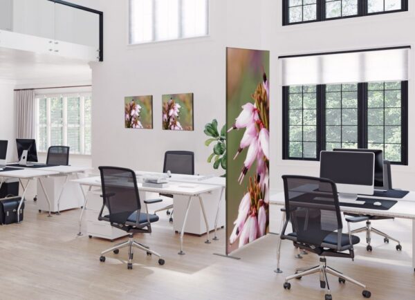 Spannstoff Wanddekoration SET 40 x 40 Pinke Blume Erica Spannstoff Wanddekoration SET 40 x 40 Pinke Blume Erica