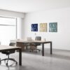 Poster,On,Modern,Office,Interior,Wall,Mock,Up.,Conference,Table. Spannstoff Wanddekoration SET 40 x 40 Japanische Kirschblüte Beige