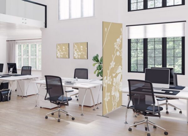 Spannstoff Wanddekoration SET 40 x 40 Japanische Kirschblüte Beige Spannstoff Wanddekoration SET 40 x 40 Japanische Kirschblüte Beige