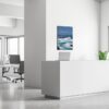 Spannstoff Wanddekoration SET 40 x 40 Meereswellen