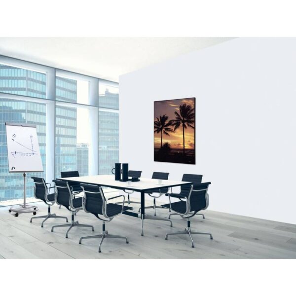 Spannstoff Wanddekoration SET 40 x 40 Palmen Sonnenuntergang Spannstoff Wanddekoration SET 40 x 40 Palmen Sonnenuntergang