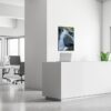 Interior,Of,Open,Space,Office,With,Rows,Of,Computer,Desks, Spannstoff Wanddekoration SET 40 x 40 Wasserfallwald