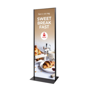 Totem Panel Plus 594x1682x3mm RAL9005 Schwarz