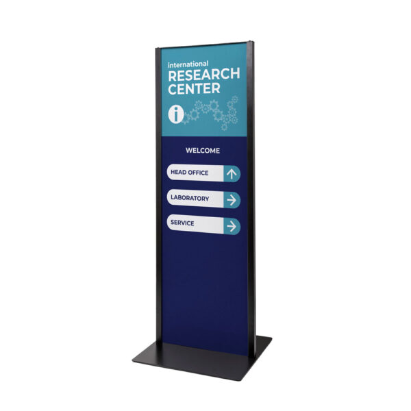 Totem Panel Plus 420x1200x3mm, RAL9005 fekete