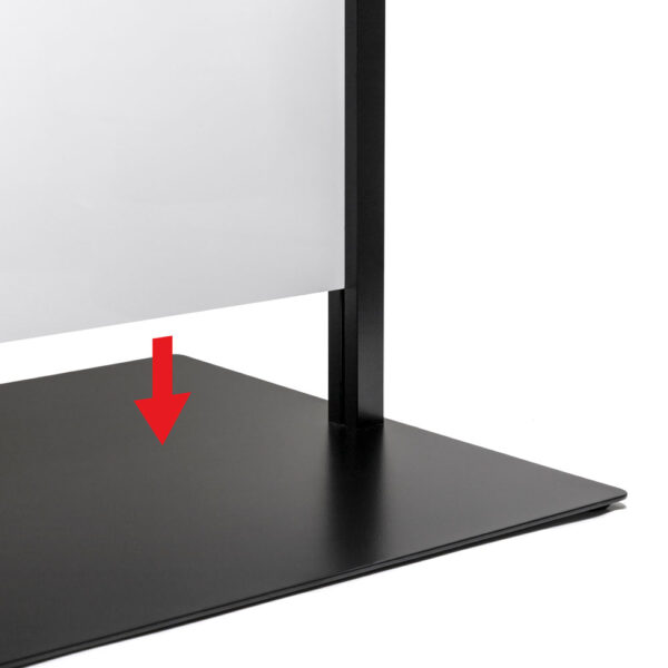 Totem Panel Plus 420x1200x3mm, RAL9005 fekete