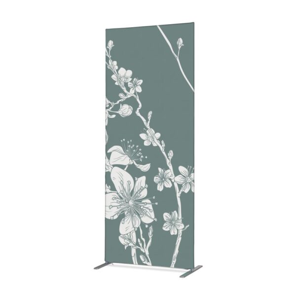 Textil Raumteiler Deko 85-200 Abstrakte Japanische Kirschblüte Grün