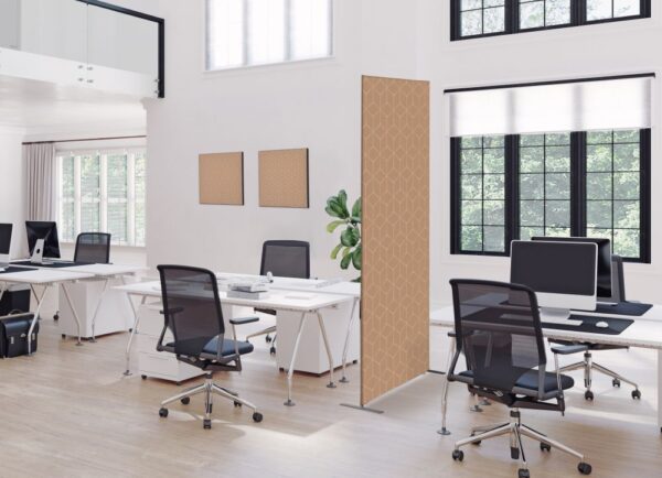 Textil Raumteiler Deko 85-200 Hexagon Beige