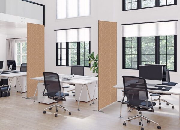 Textil Raumteiler Deko 85-200 Hexagon Beige