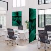 Textile Room Divider Deco 85-200 Double Botanical Green Leaves