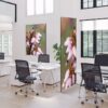 Textile Room Divider Deco 85-200 Double Pink Flower Erica