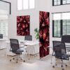 Textil térelválasztó Deco 85-200, kaktusz minta, piros (I821)