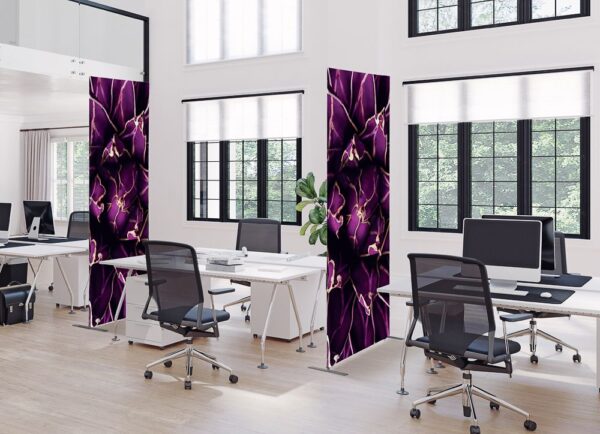 Textil térelválasztó Deco 85-200, kaktusz minta, lila (I822)