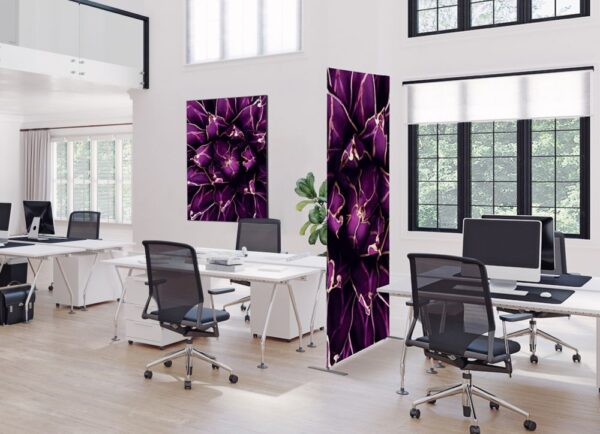 Textil térelválasztó Deco 85-200, kaktusz minta, lila (I822)