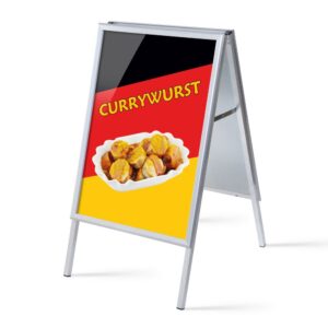 Járdatábla A1 komplett szett, Currywurst motívum