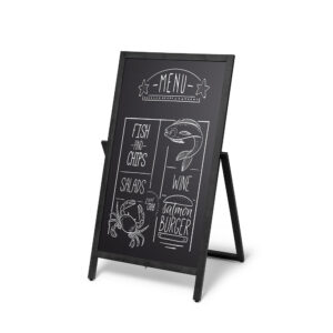 Holz Kundenstopper Flip 55x105 cm Schwarz