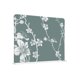 Promic b.v. Textil Raumteiler 150-150 Doppel Abstrakte Japanische Kirschblüte Grün